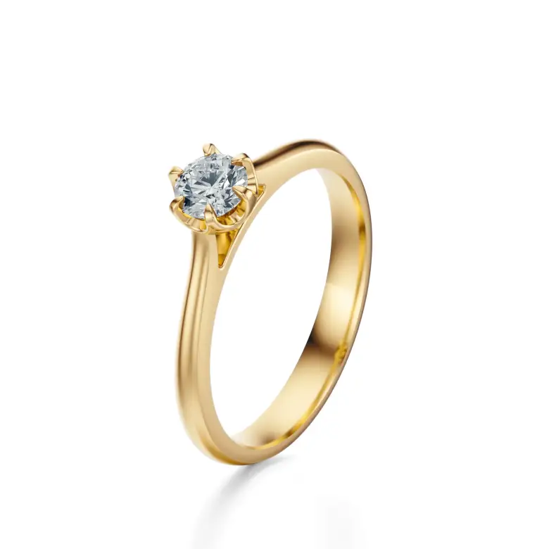 Pierścionek zaręczynowy z diamentem